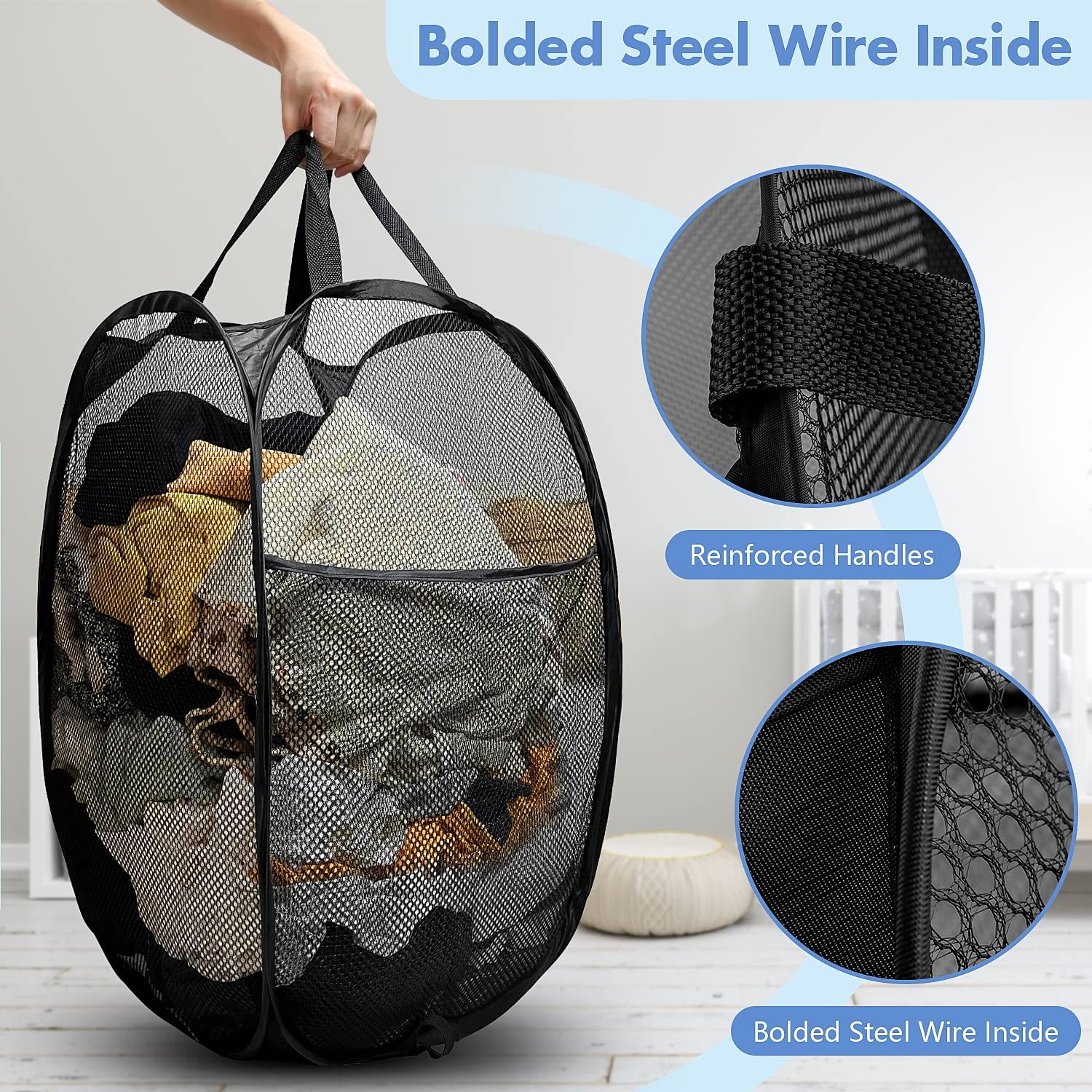 1 PCS Mesh Pop Up Laundry Hamper — image 2
