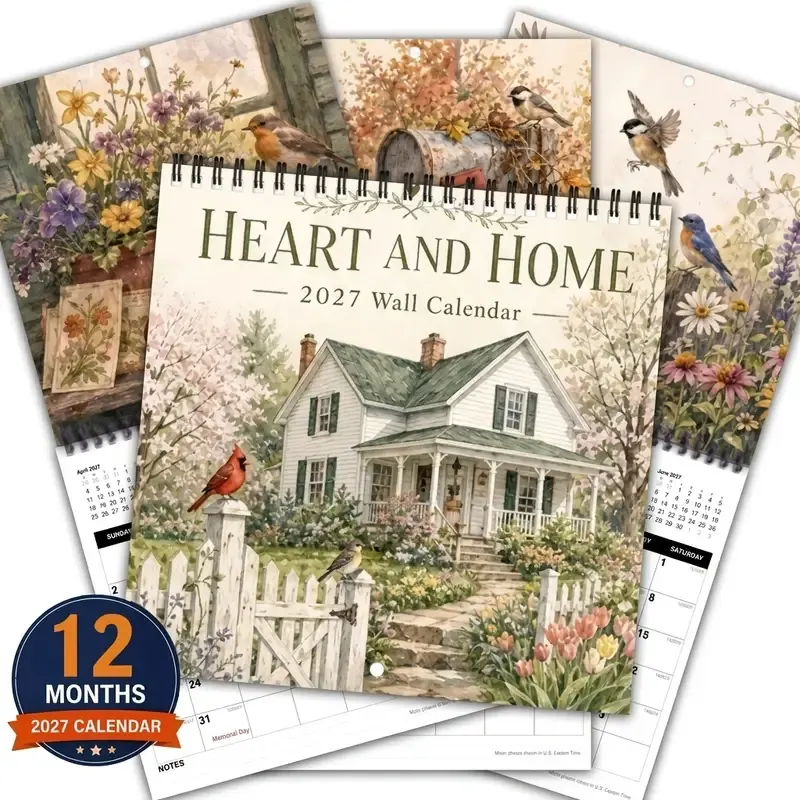2027 Farmhouse Wall Calendar, 8.3-inch Square Writable Pages, Spiral Coil Hook Design, Perfect for Scheduling & Habit Tracking, Your Year-Round Planning Helper โ image 5
