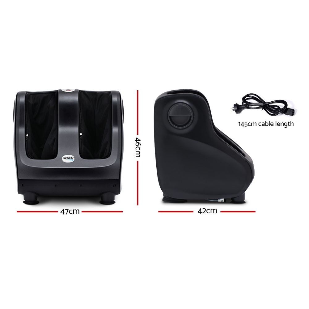Livemor Foot Massager Shiatsu Massagers Electric Roller Calf Leg Kneading Black — image 2
