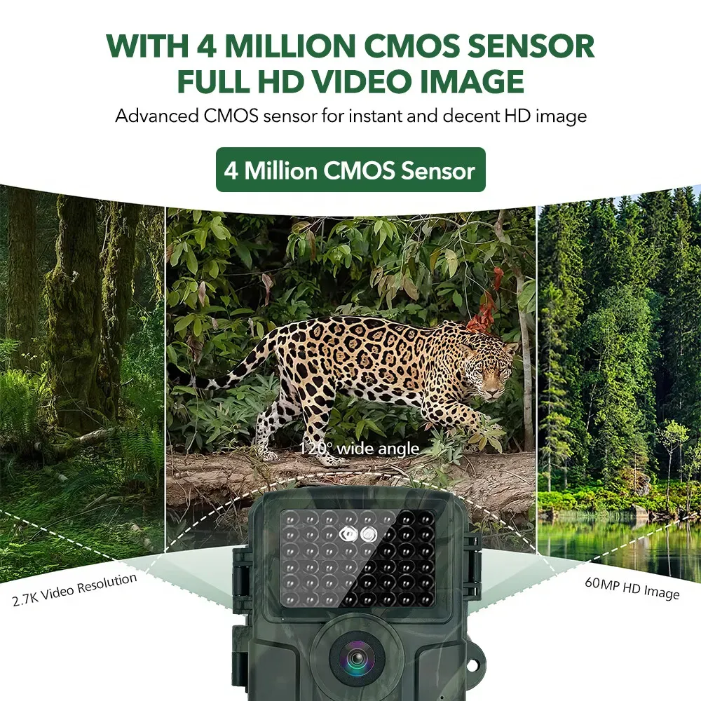 60MP 4K Green Trail Hunting Camera with WIFI Night Vision and IP66 Waterproof โ image 2