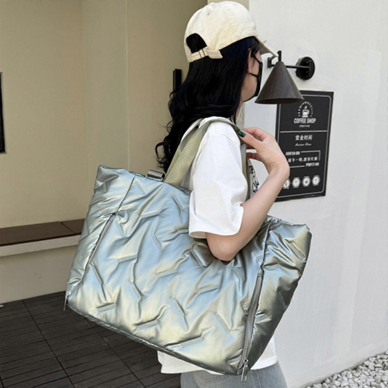 Large Gym Bag Polyester Sports Travel Bag - White โ image 4