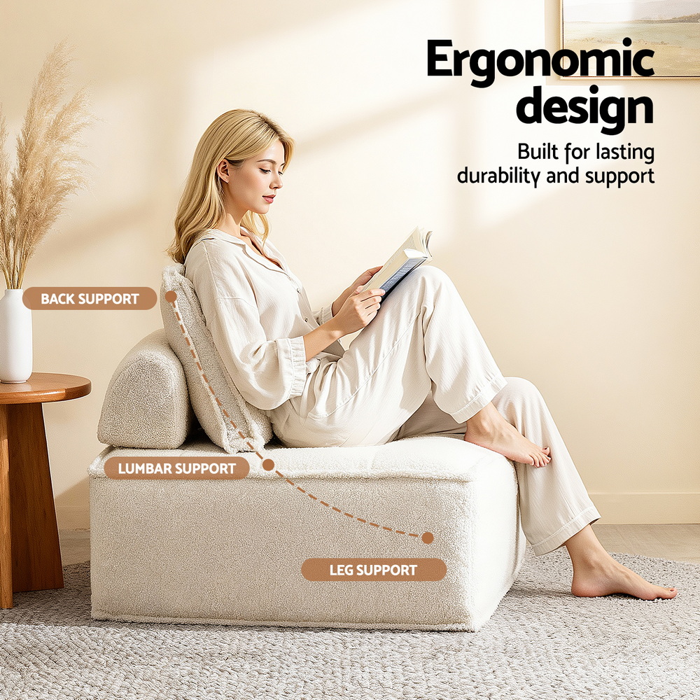 Artiss Floor Sofa Lounge Chair 6 Seater with Pillow โ image 4