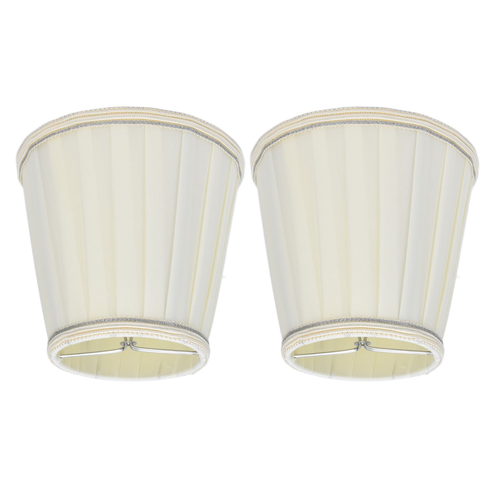 2 Pcs Double Small Lamp Shade Clip On Bulb Comfortable Material Barrel Fabric Lampshade for Table Chandelier Wall LampPX33 โ image 5