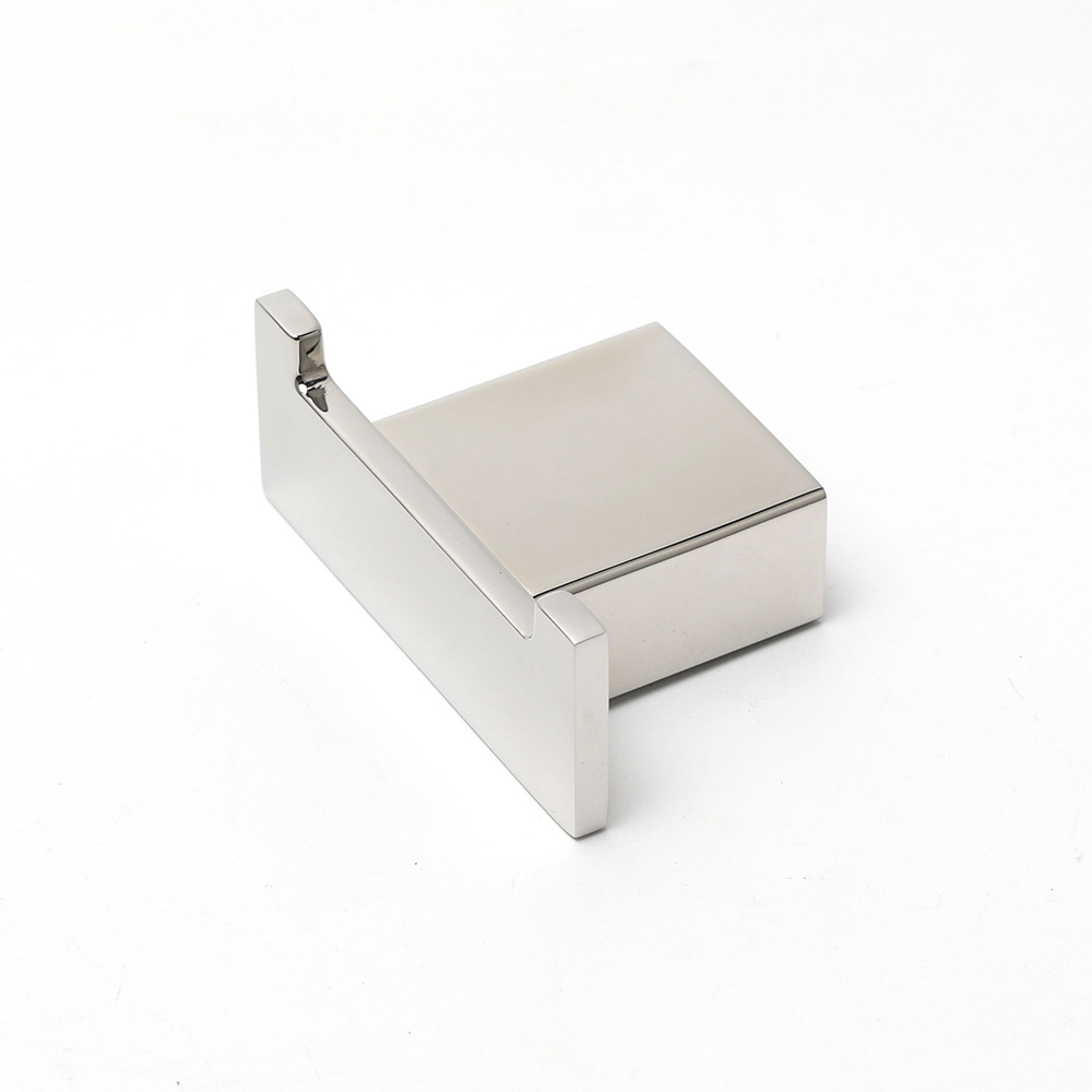 Chrome Square Robe Hook Clothes Towel Holder Bathroom Wall Mounted Hanger Kit — image 3