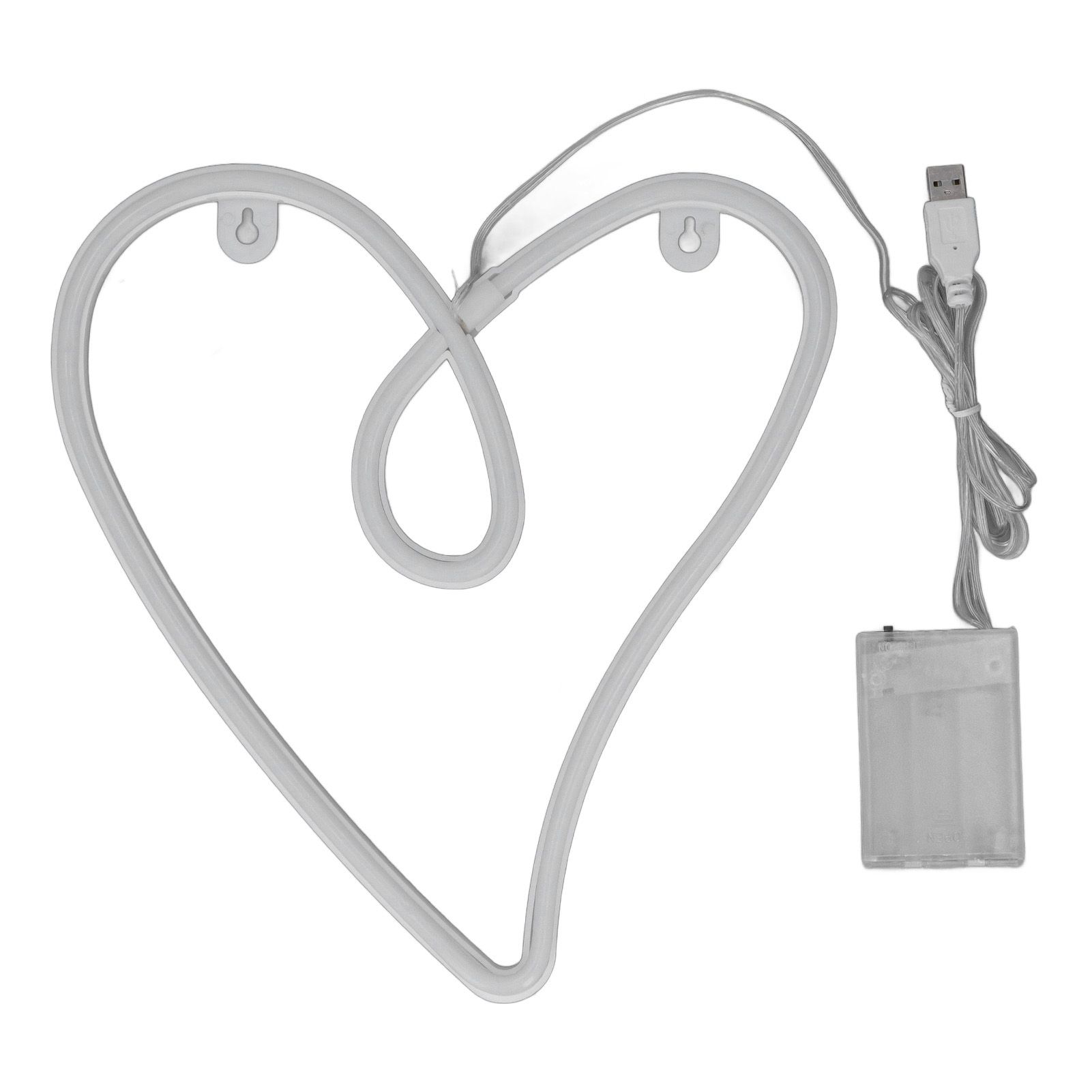 Heart Neon Light Dual Power Supply Retro IP45 Waterproof LED Neon Lamp for Living Room Valentine's Day Party Bar Decor Pink Light — image 3