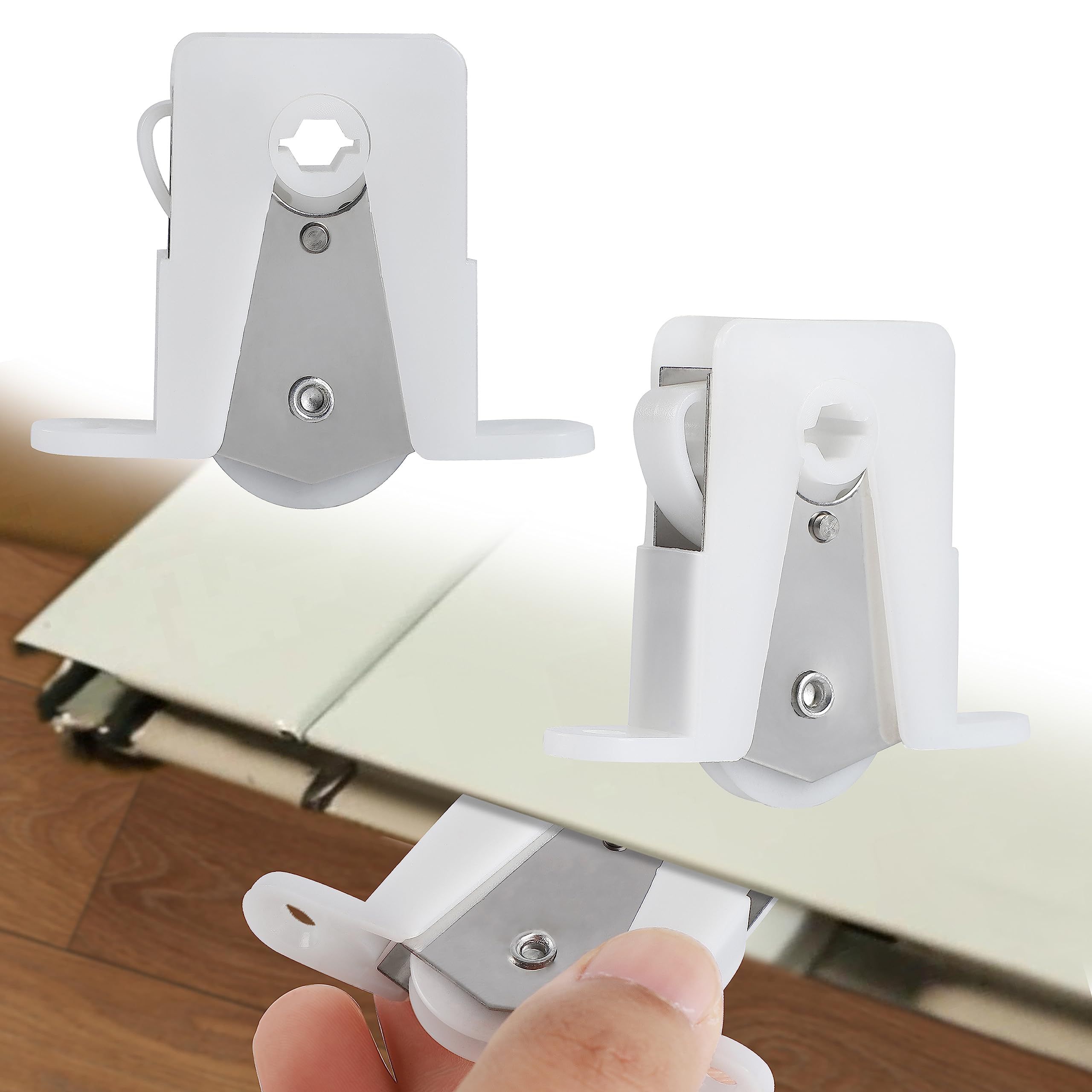 Sliding Screen Door Lower Roller Fit Part 1" Nylon Concaved Wheels, Side Adjustable, Mounting Screws Included, 2 Pack