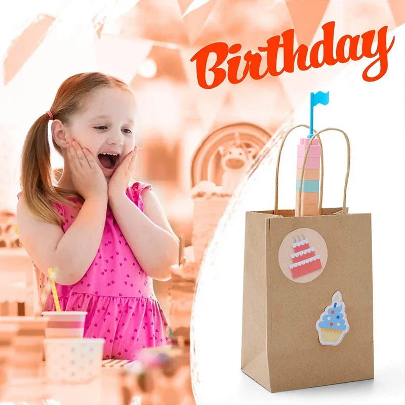 50X Kraft Paper Bags Gift Shopping Carry Craft Brown Bag With Handles - XXL-42cmx31cmx13cm โ image 6