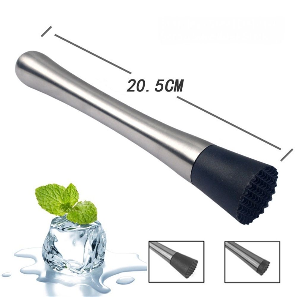 2 pack 8 Inch Stainless Steel Muddler for Cocktails, Long Handle Durable Material, Bar Tool for Making Mojito and Fruit Drinks — image 4