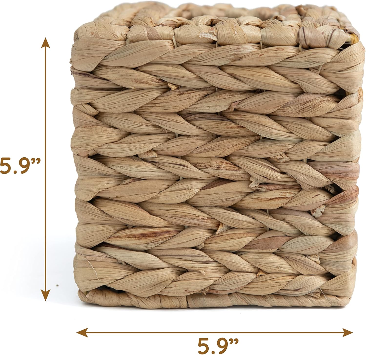 Tissue Box Holder - Square- Rattan Wicker Tissues Cube Box Cover -Boho Decorative Woven Facial Tissue Holder on Table and Barthroom (Square) — image 4