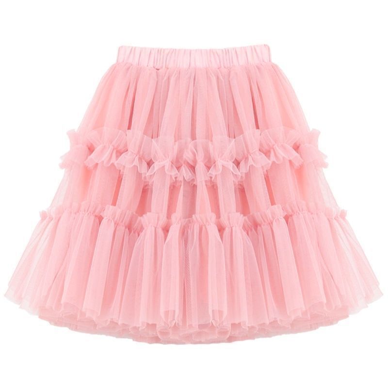 Girls Princess Skirt Polyester Ruffled Summer White 140cm — image 6