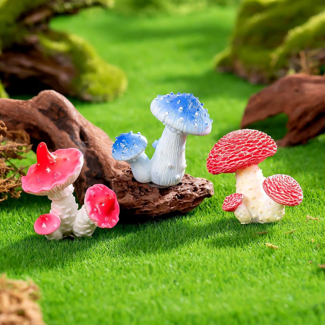 10pcs Artificial Mushroom Ornament-Type 7 โ image 5