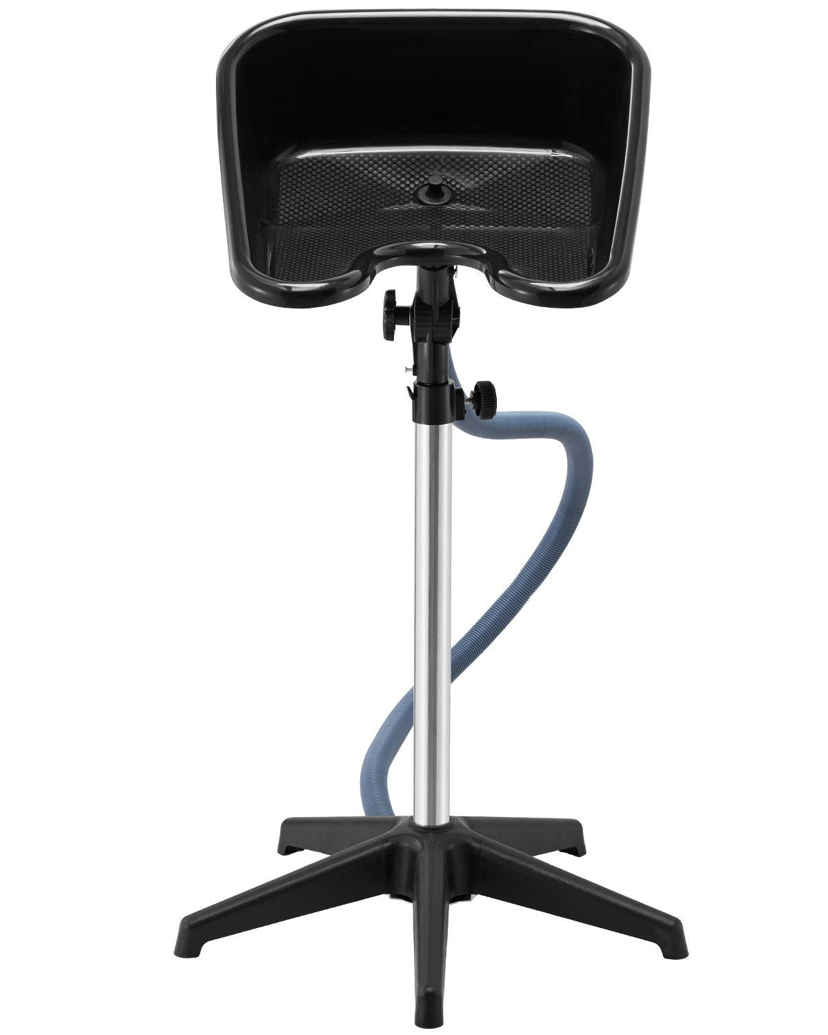 Portable Salon Shampoo Bowl with Adjustable Height & Angle, Hair Wash Sink with Drain Hose & Star-Shaped Support Base for Barbershop, Spa & Home Use