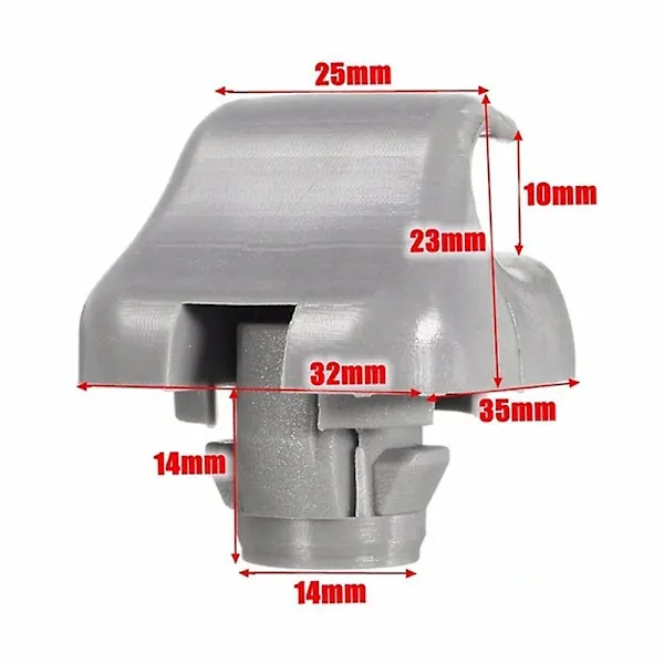1X Gray Sun Visor Clip Holder For CR-V/Civic/Accord/Odyssey 88217-S04-003ZA, PC + Plastic material, dashboard mounting, Grey Color โ image 2
