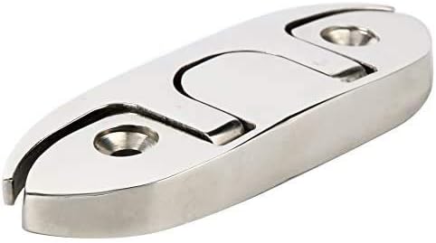 Boat2 Pcs Folding Cleat 4-1/2" Flip-up Dock Marine Grade 316 Stainless Steel with Screws — image 4