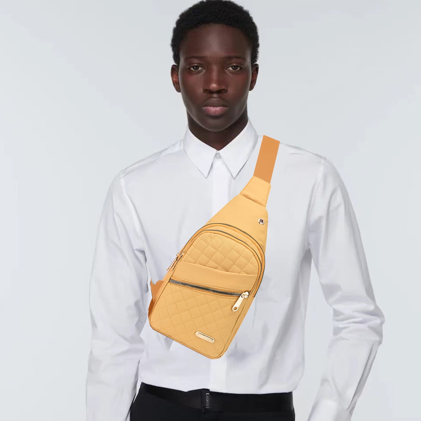 Sling Bag for Women, Crossbody Sling Backpack Small Sling Bag Multipurpose Crossbody Shoulder Bag Travel Hiking Backpack, Sling Bag for Men #1-Yellow — image 5