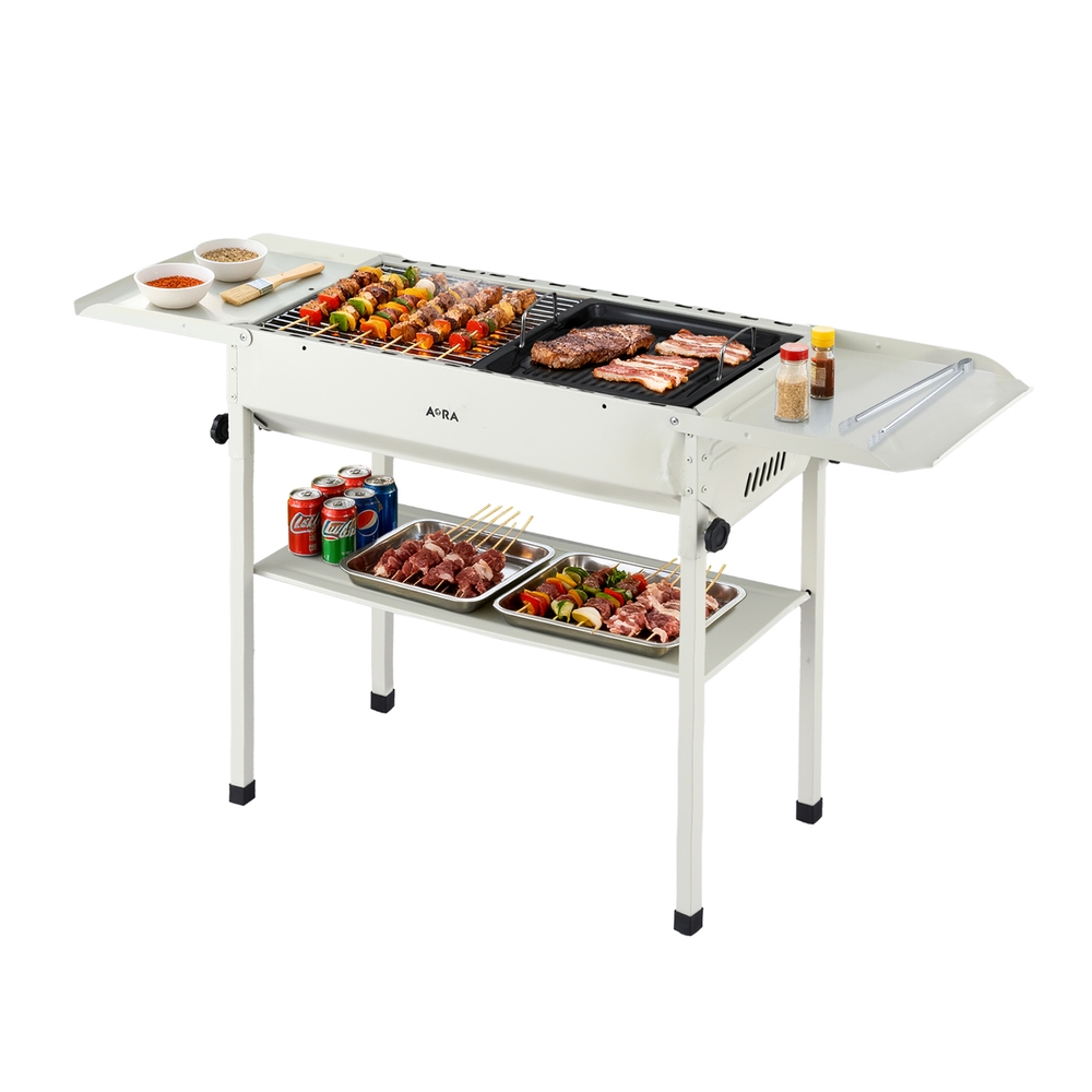 Grillz Portable BBQ Grill w/ Stainless Steel Racks & Pans for Outdoor — image 2