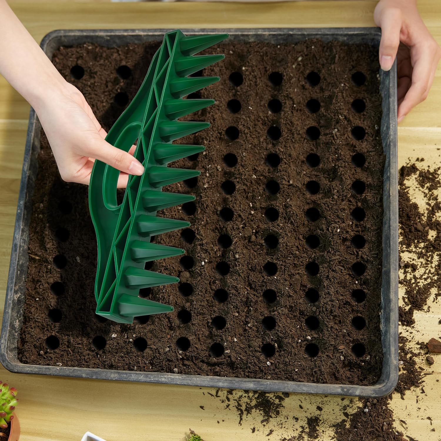 The Row Seeder by – Handheld Garden Tool for Precise Seed & Seedling Spacing in Rows & Seed Trays – for Vegetables, Flowers & Herbs. Durable & Ergonomic — image 6