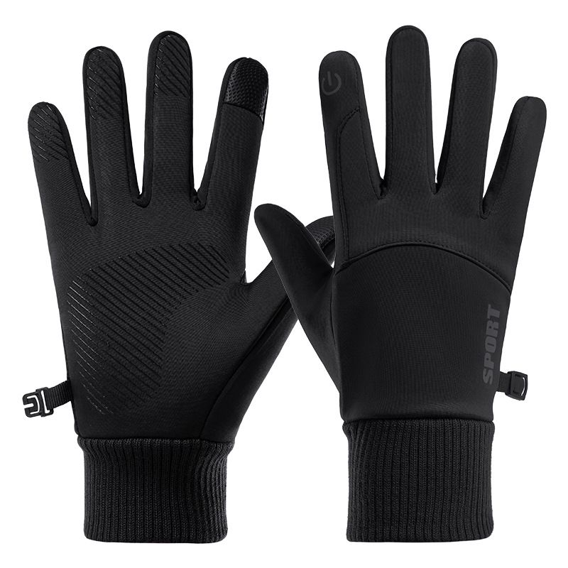 sangenren Winter Touchscreen Cycling Gloves Nylon. Autumn/winter collection switch - heather gray One size fits all โ image 3