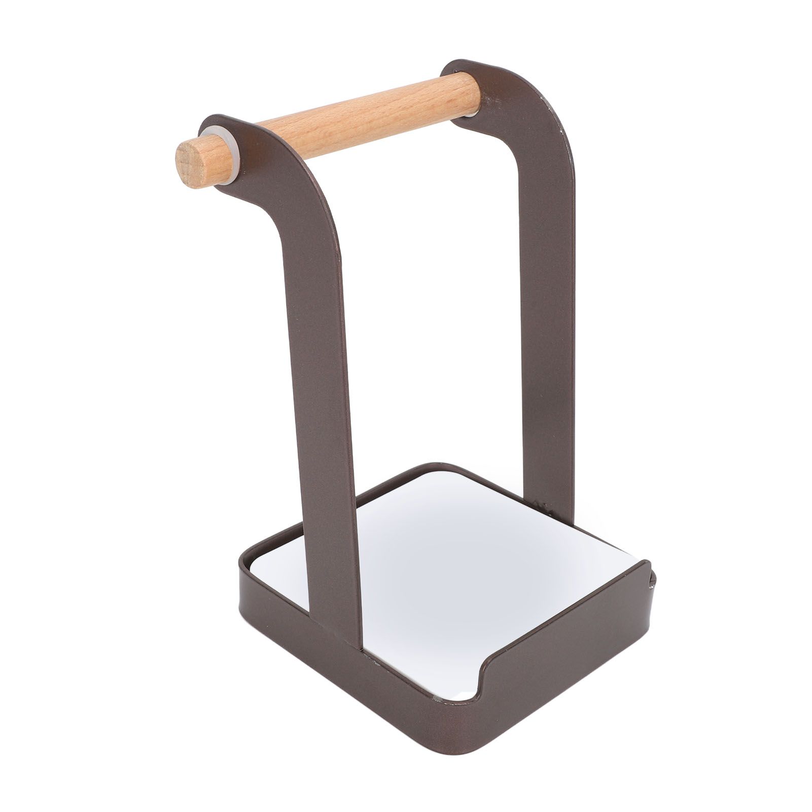 Pot Lid Holder Rack Multifunction Prevent Slip Iron Basin Wood Rack Cooking Tool Spatula Stand Kitchen Organizer Coffee โ image 3