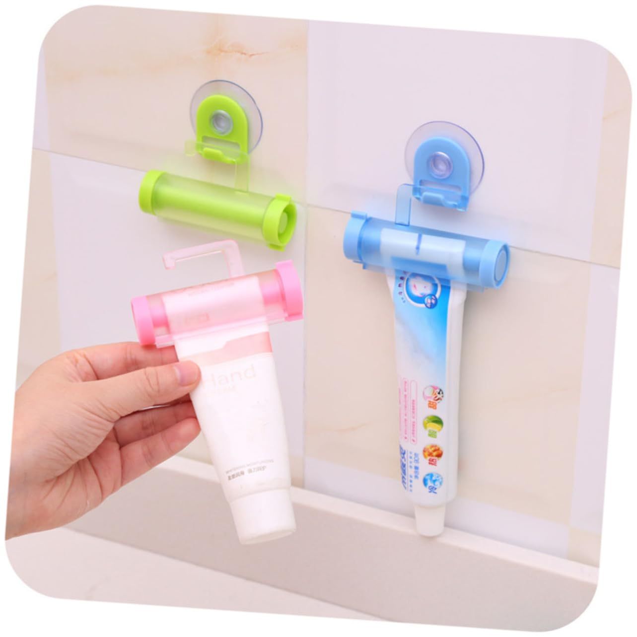 Toothpaste Squeezer Reusable Plastic Rolling Tube Toothpaste Dispenser Suitable for Cosmetics and Toothpaste 4Pcs Fashion