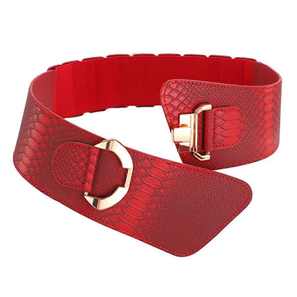 Women's Punk Leather Harness Belt for Dresses, Sculpting Girdle Red โ image 5