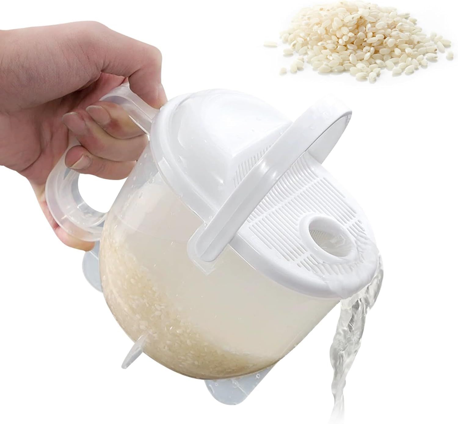 Hands free rice washing device Quick Rice Washer-Food Cleaning Machine - Washes Rice, Grains, Beans, Fruit Vegetables — image 2