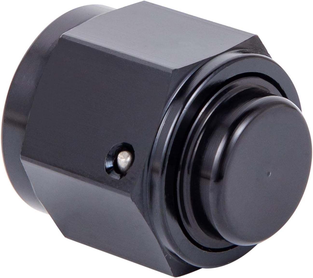 8AN Female Flare Cap Block off Fitting Plug Nut Adapter Aluminum Black 2PCS (8AN 2Pack) — image 3