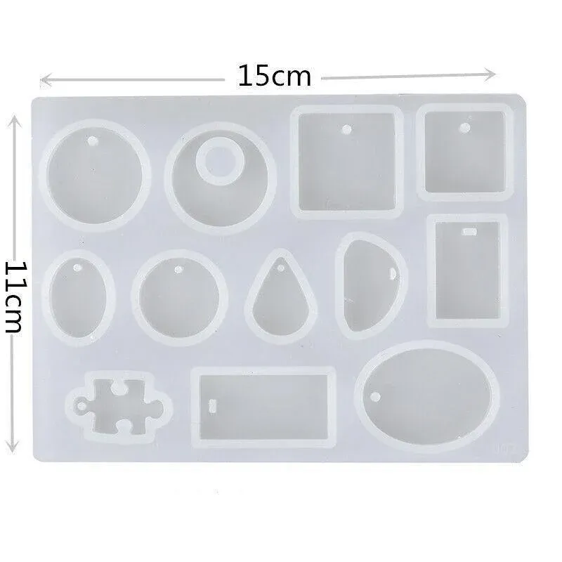 12 Silicone Moulds for DIY Jewellery Pendant Resin and Craft Making โ image 3