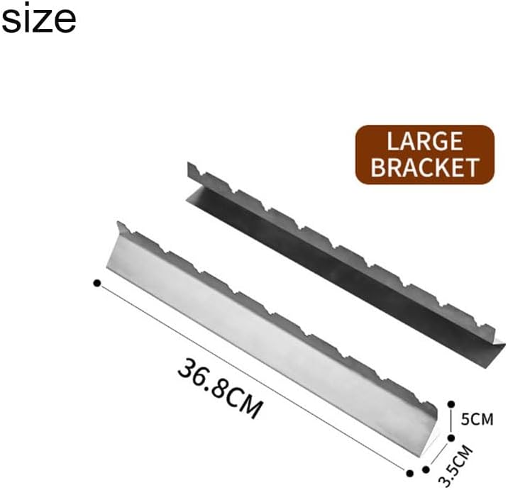 Stainless Steel Kebab Rack for BBQ Skewers, Shish Kabob Grilling Holder, 1 Pair — image 2