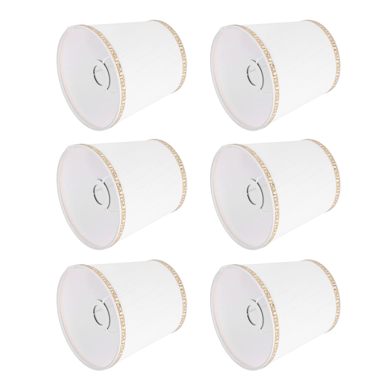 6Pcs European Style Lampshade Cover for Chandelier Wall Light W/E14 Interface Lamp Base Round Mouth Mount — image 5