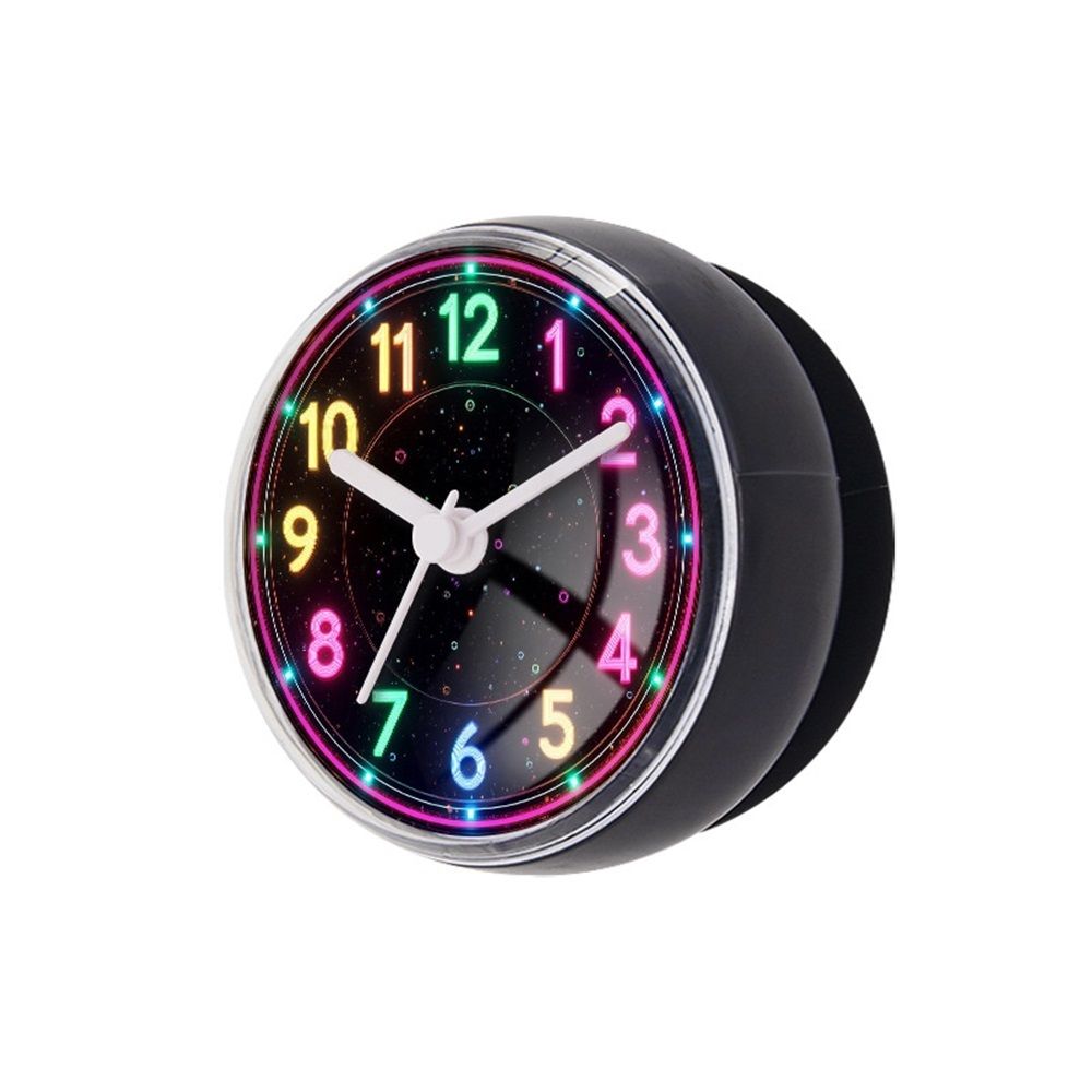 2 pack Waterproof Bathroom Shower Clock with Large Suction Cup - Silent, Water Proof, Battery Operated Wall Clock for Toilet, Kitchen, Bedroom (Black,Battery