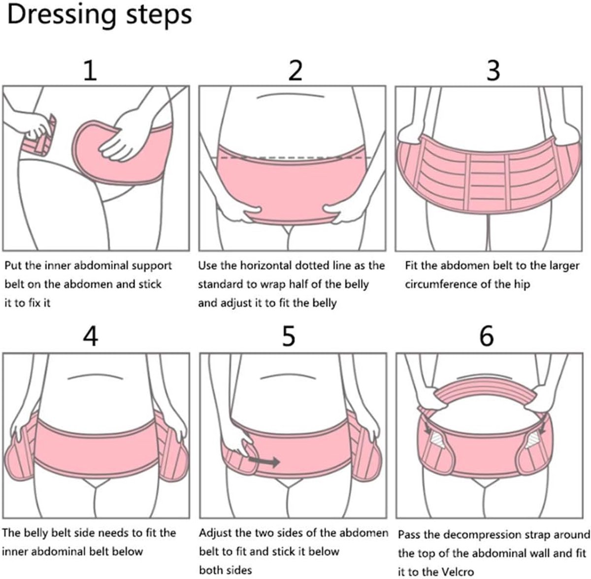 Maternity Belt - Pregnancy Support Belt - Breathable Abdominal Belt - Abdominal Support Belt - 80-110 cm Pregnancy Belt Pelvic Belt Abdominal Belt - Pink โ image 3
