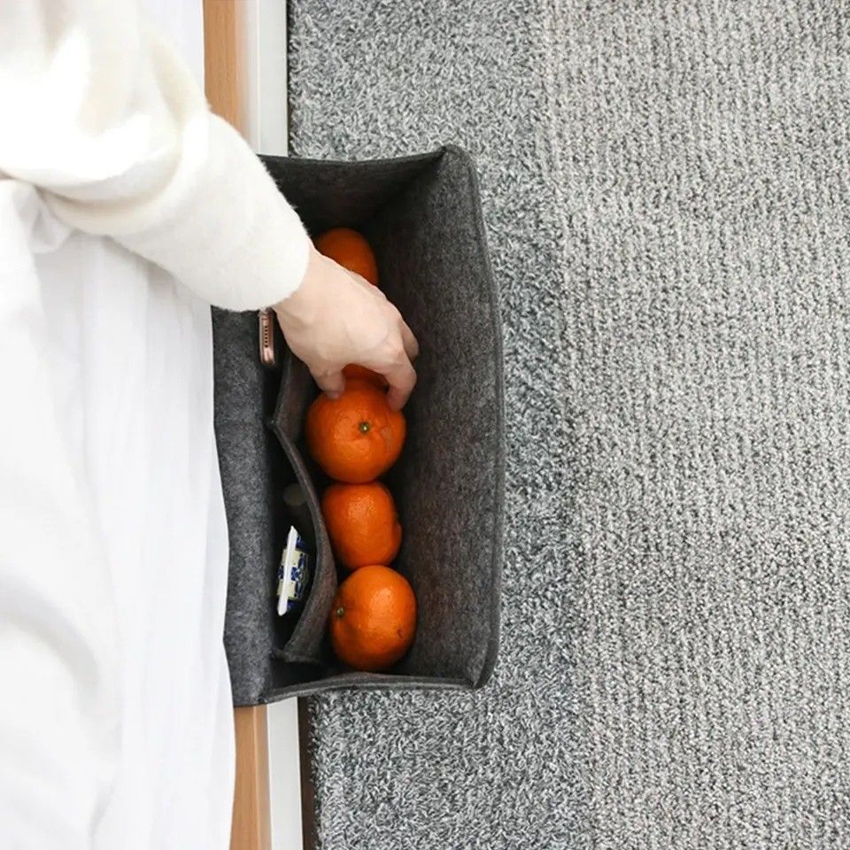 Felt Storage Bag Pouch Bed, Dark Grey — image 6