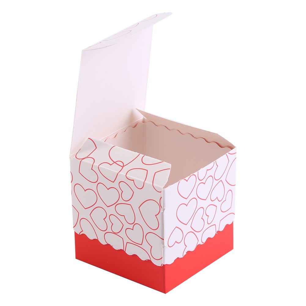 50Pcs Square Shape Wedding Birthday Party Favor Chocolate Candy Gift Boxes with Ribbon Red โ image 6