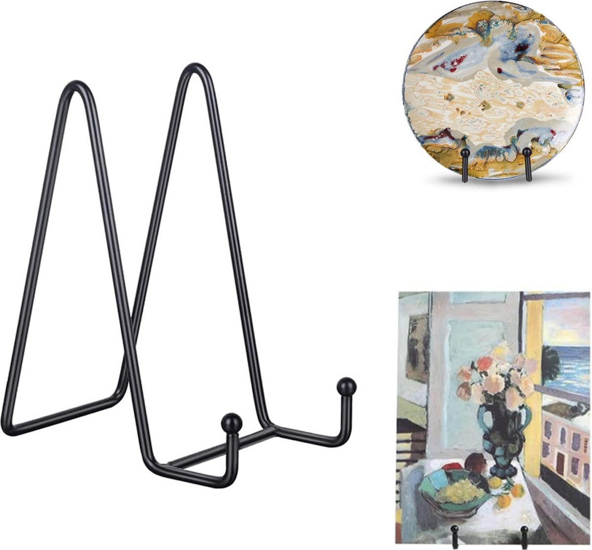 Plate Stand - Plate Rack - Plate Holder - Plate Display - 10 Inch - Stand - Holder - Support - Rack - Hanger - Decorative Plates - Plates and Books - Cookbook