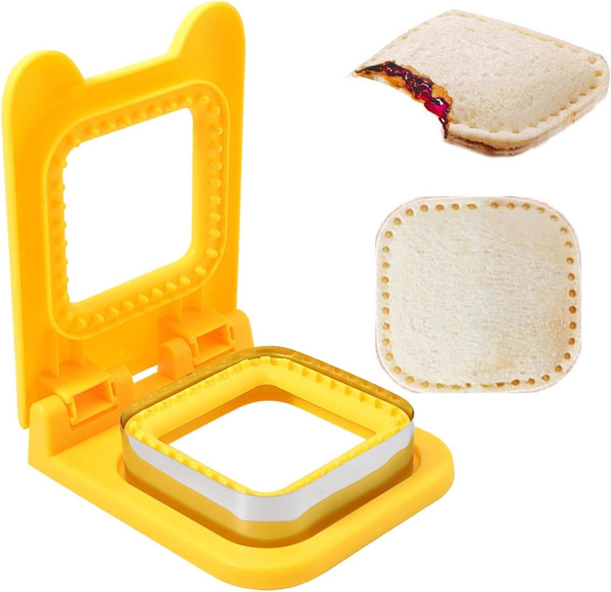 Sandwich Cutter - Sandwich Sealer - Cookie Cutters for Children - Decruster - Sandwich Tool - Sandwich Maker - Sandwich Tools - For Making Sandwiches Hamburger — image 2