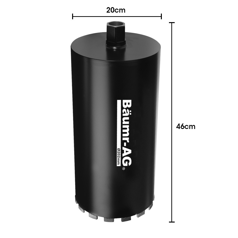 Baumr-AG 202 x 400mm Diamond Core Drill Bit DBX Series, Industrial 1.1/4-UNC โ image 2