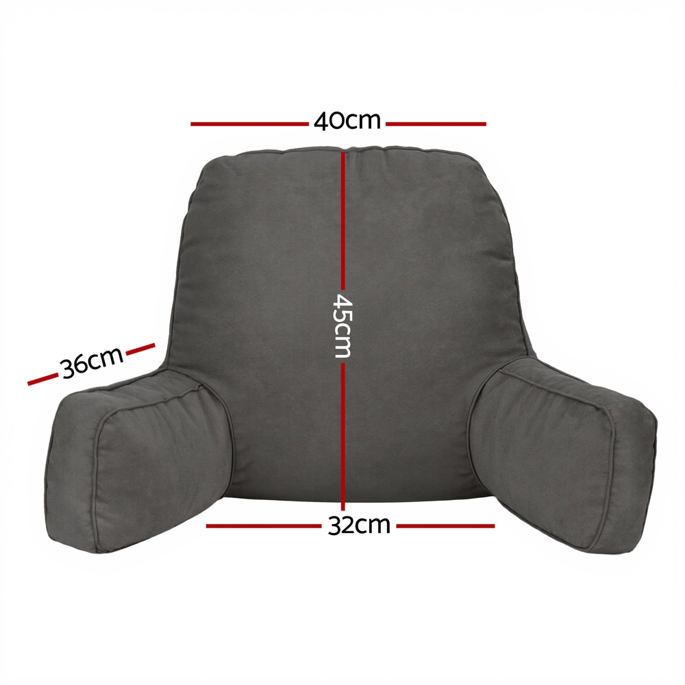 Giselle Reading Pillow Back Rest Lumbar Support Cushion Grey โ image 2