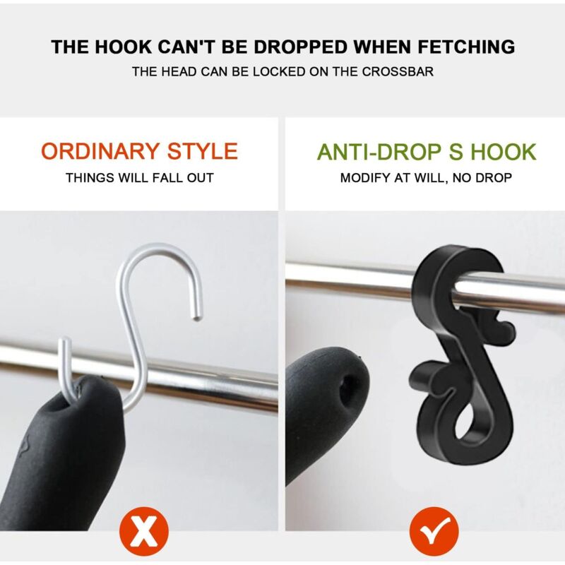 100 pcs Mini Black White Plastic Gutter Hooks With Shape Clip Outdoor Light Hooks For Wedding Christmas Halloween โ image 3