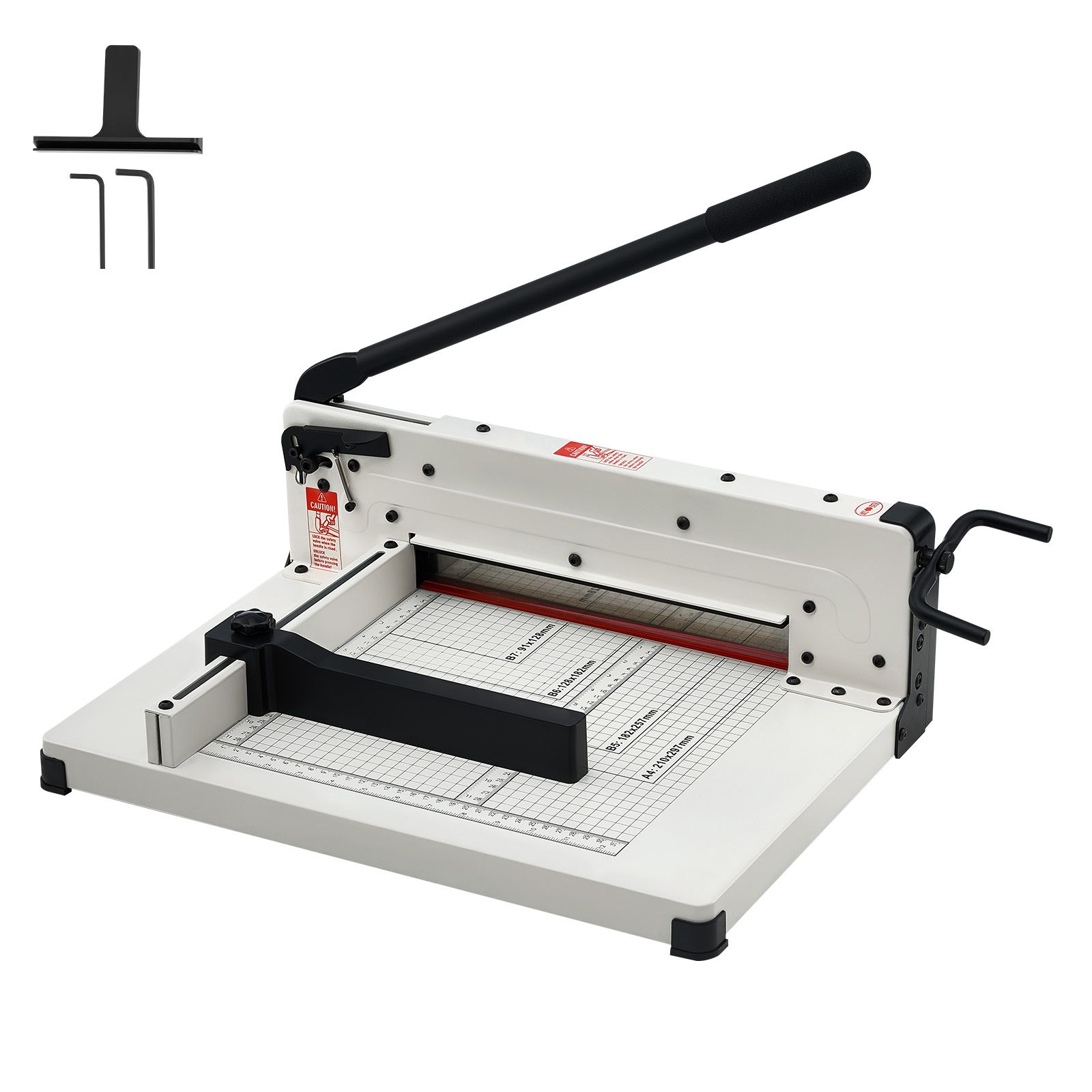 Heavy Duty Paper Cutter, 304.8 mm Industrial Commercial Guillotine Paper Cutter for A4 Paper, 400 Sheet Capacity, Solid Steel Construction, Stack