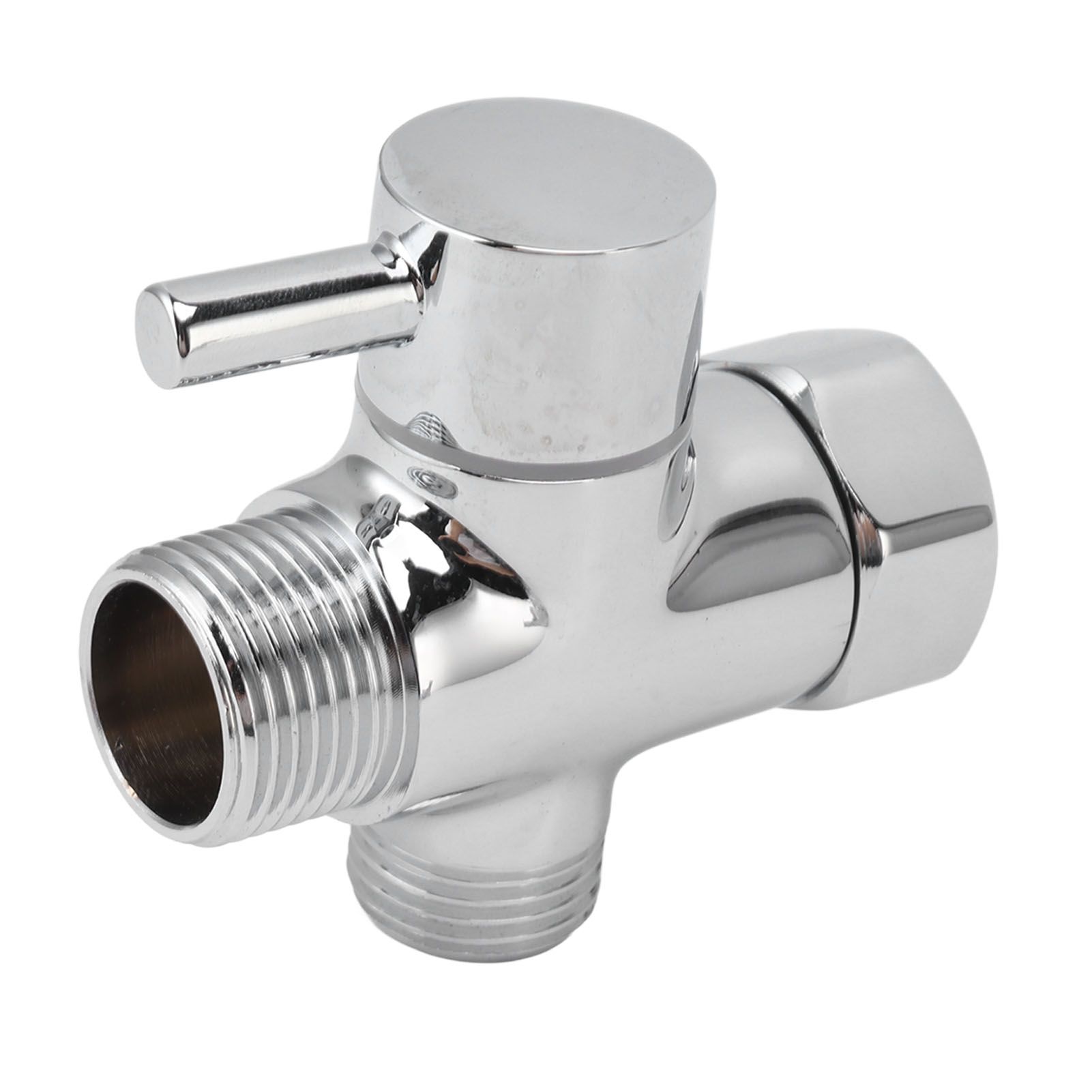 Brass 3 Way Shower Arm Diverter Valve 3 Way Water Valve Water Separator Shower Tee Adapter with 7/8 Inch Water Outlet 1/2 Inch Water Inlet โ image 2