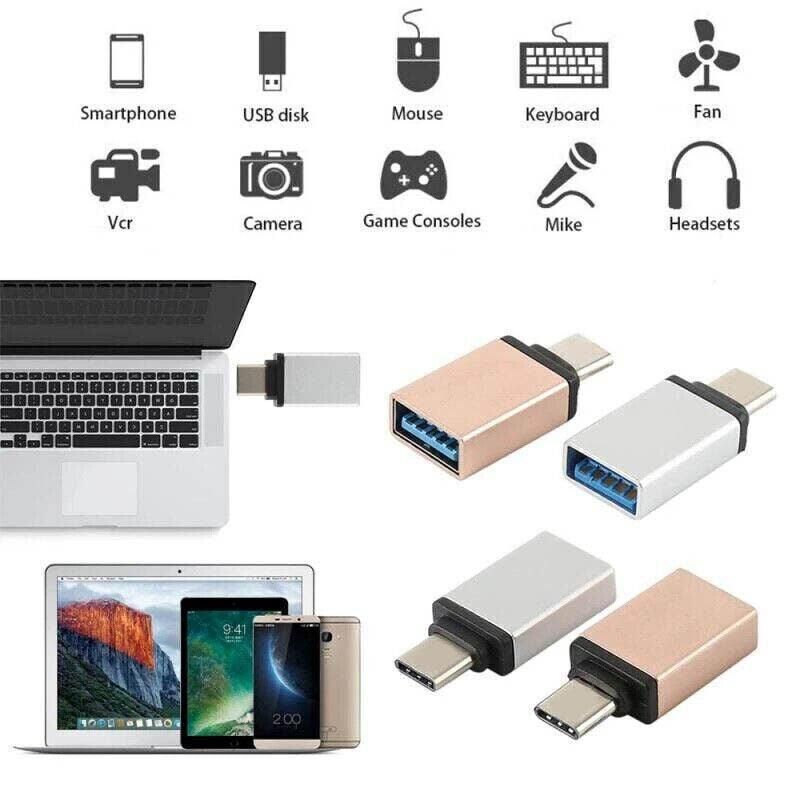 USB Type-C to USB 3.0 Adapter OTG Converter for Phone Tablet Laptop - Silver โ image 4