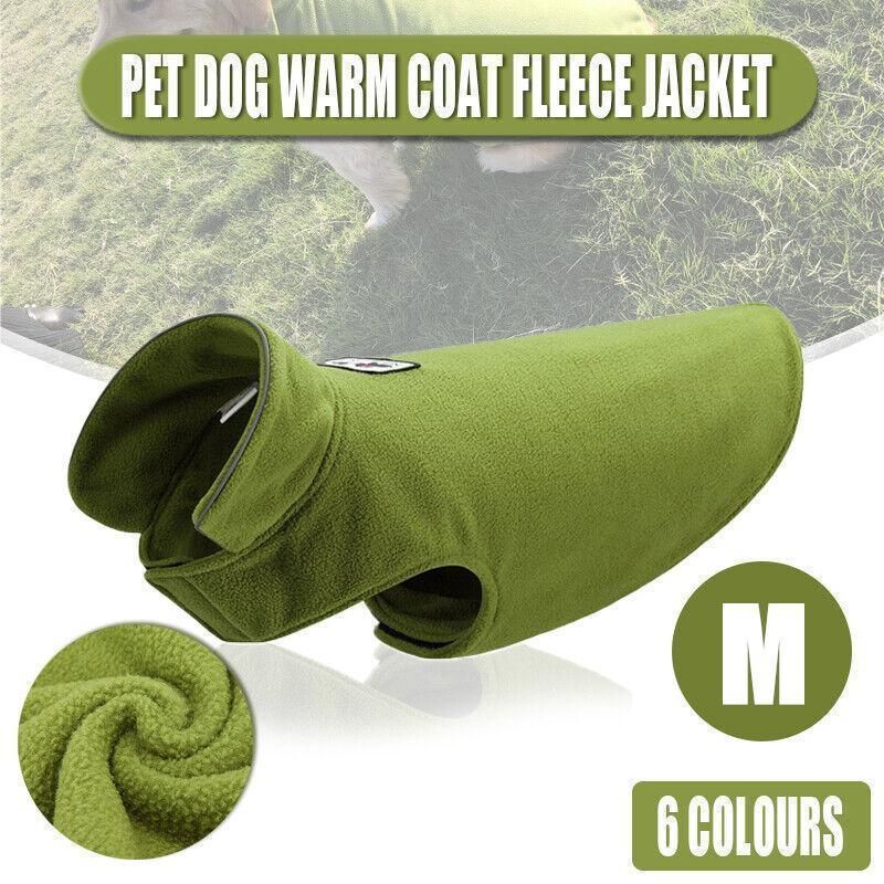 M Size Pet Dog Warm Coat Fleece Jacket Jumper Sweater Winter Puppy Vest Outfit - Yellow — image 2