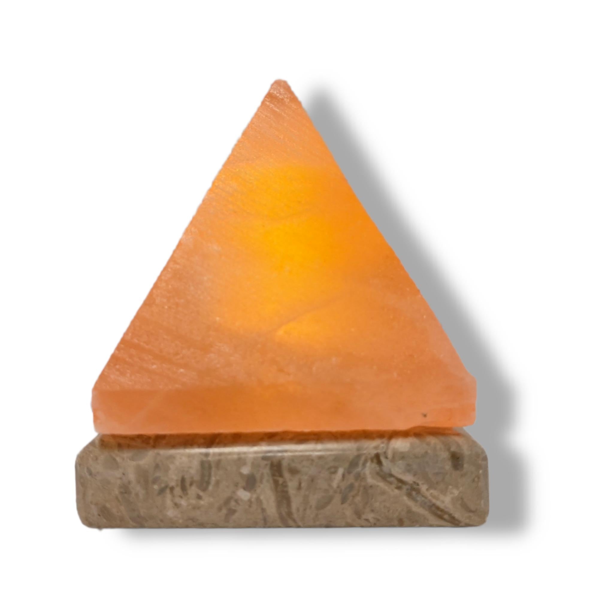 Orku USB Himalayan Pink Salt Lamp - Pyramid Crystal Rock Desk Night Light — image 2