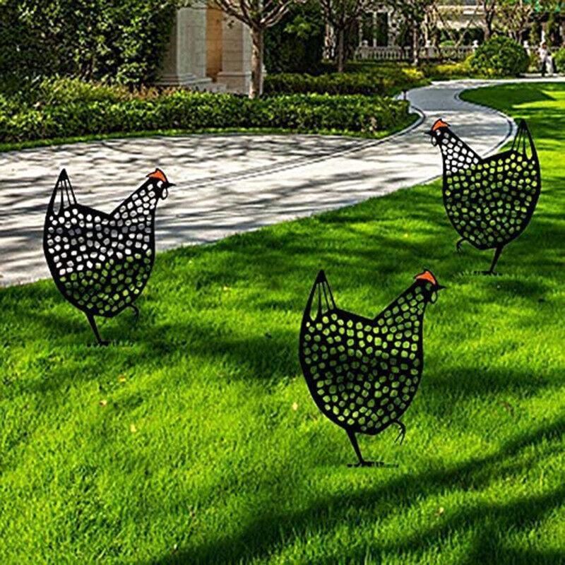 Garden Ornaments Chicken Yard Art Garden Backyard Lawn Decor Gift Easter Deco - A — image 4