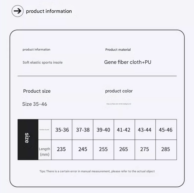 5 pcs 4D Cloud Technology Shoe Inserts - High Rebound, Super Soft, Breathable, Athletic Support (size: 43-44/275mm) โ image 5