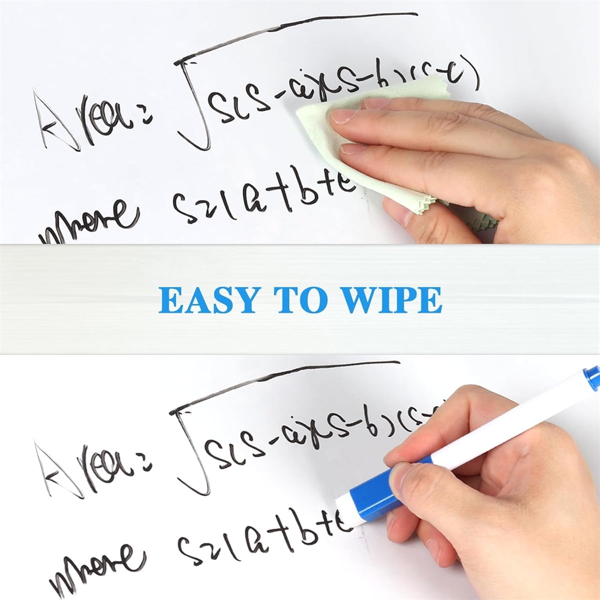 Dry Erase Sticker for Wall White Board Paper with 3 Markers Self-Adhesive Message Board Decal Cuttable Whiteboard Sticker Self-Adhesive White Board Roll — image 5