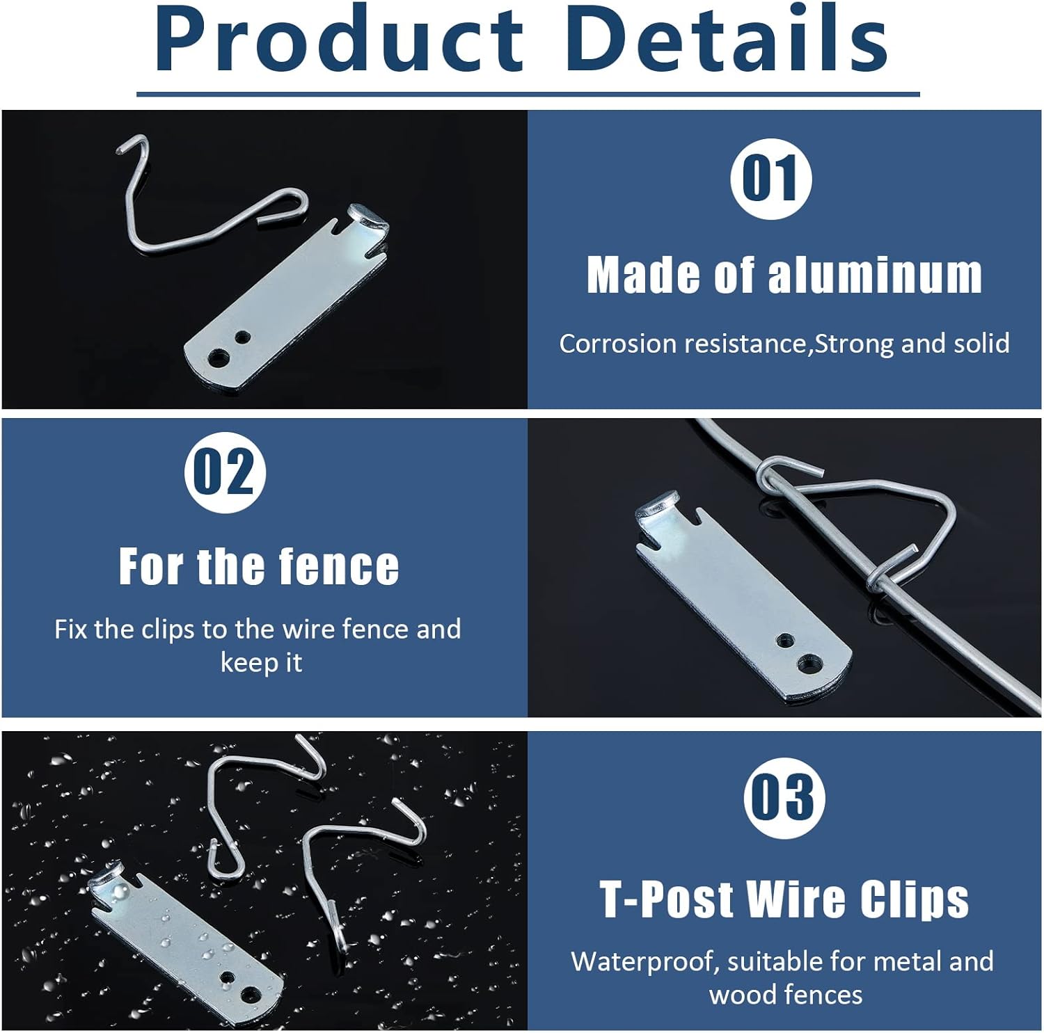 102 Pieces T Post Wire Clips Fence Twister for Galvanized Steel Tensioning Tool Fixing Clip Garden Farm Highway Sport Fences โ image 3