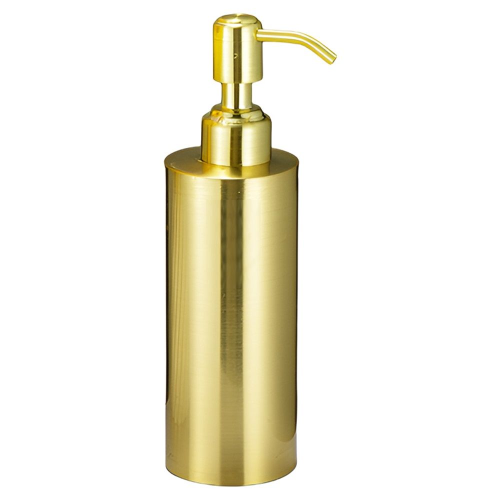Gold Soap Dispenser, Full Stainless Steel Soap Dispenser, Conditioner – Modern Countertop Dispenser with Non-Slip Protective Pads — image 3