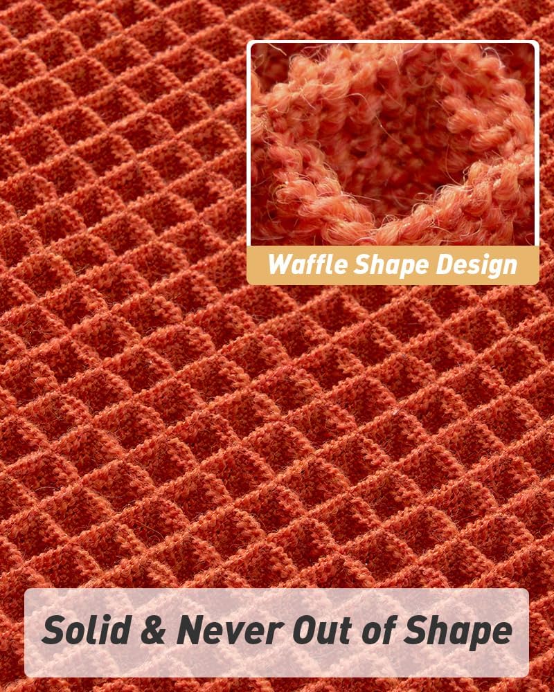 Upgraded Waffle Bath Mat, Super Absorbent Non Slip Mats for Bathroom Floor, Machine Washable Rugs with Tassels, Rubber Backed Mats, Ultra Soft, 18" x 30" — image 5